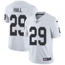 Men's Nike Oakland Raiders #29 Leon Hall White Vapor Untouchable Limited Player NFL Jersey