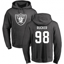 NFL Nike Oakland Raiders #98 Frostee Rucker Ash One Color Pullover Hoodie
