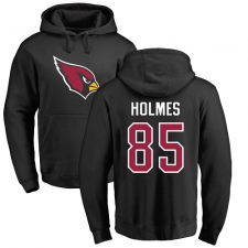 NFL Nike Arizona Cardinals #85 Gabe Holmes Black Name & Number Logo Pullover Hoodie