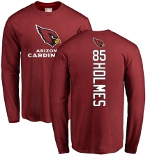 NFL Nike Arizona Cardinals #85 Gabe Holmes Maroon Backer Long Sleeve T-Shirt