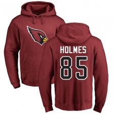 NFL Nike Arizona Cardinals #85 Gabe Holmes Maroon Name & Number Logo Pullover Hoodie