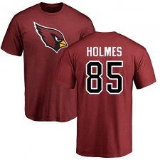 NFL Nike Arizona Cardinals #85 Gabe Holmes Maroon Name & Number Logo T-Shirt