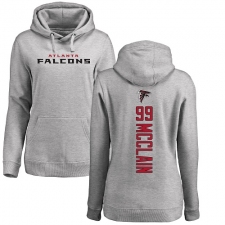 NFL Women's Nike Atlanta Falcons #99 Terrell McClain Ash Backer Pullover Hoodie