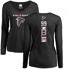 NFL Women's Nike Atlanta Falcons #99 Terrell McClain Black Backer Long Sleeve T-Shirt