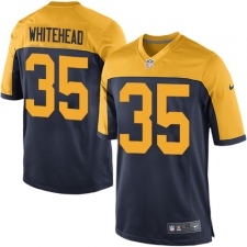 Men's Nike Green Bay Packers #35 Jermaine Whitehead Game Navy Blue Alternate NFL Jersey