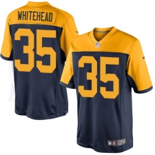 Men's Nike Green Bay Packers #35 Jermaine Whitehead Limited Navy Blue Alternate NFL Jersey