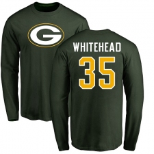 NFL Nike Green Bay Packers #35 Jermaine Whitehead Green Name & Number Logo Long Sleeve T-Shirt