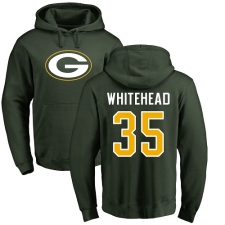 NFL Nike Green Bay Packers #35 Jermaine Whitehead Green Name & Number Logo Pullover Hoodie
