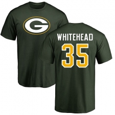 NFL Nike Green Bay Packers #35 Jermaine Whitehead Green Name & Number Logo T-Shirt