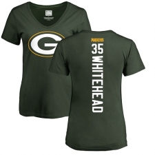 NFL Women's Nike Green Bay Packers #35 Jermaine Whitehead Green Backer T-Shirt