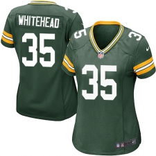 Women's Nike Green Bay Packers #35 Jermaine Whitehead Game Green Team Color NFL Jersey