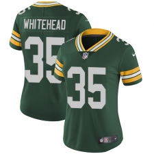 Women's Nike Green Bay Packers #35 Jermaine Whitehead Green Team Color Vapor Untouchable Limited Player NFL Jersey