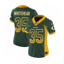 Women's Nike Green Bay Packers #35 Jermaine Whitehead Limited Green Rush Drift Fashion NFL Jersey