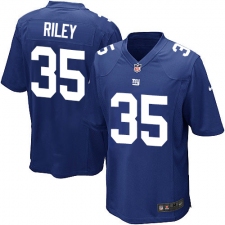 Men's Nike New York Giants #35 Curtis Riley Game Royal Blue Team Color NFL Jersey