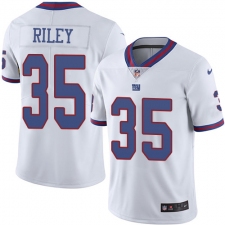 Men's Nike New York Giants #35 Curtis Riley Limited White Rush Vapor Untouchable NFL Jersey