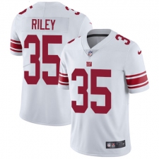 Men's Nike New York Giants #35 Curtis Riley White Vapor Untouchable Limited Player NFL Jersey