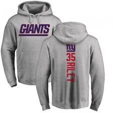 NFL Nike New York Giants #35 Curtis Riley Ash Backer Pullover Hoodie