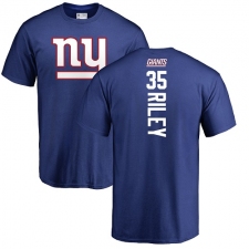 NFL Women's Nike New York Giants #35 Curtis Riley Royal Blue Backer T-Shirt