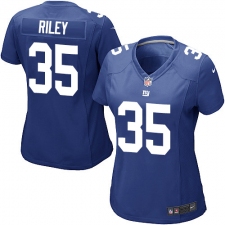 Women's Nike New York Giants #35 Curtis Riley Game Royal Blue Team Color NFL Jersey