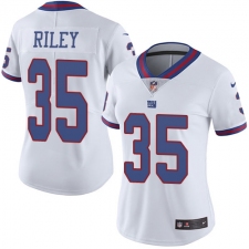 Women's Nike New York Giants #35 Curtis Riley Limited White Rush Vapor Untouchable NFL Jersey