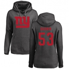 NFL Women's Nike New York Giants #53 Connor Barwin Ash One Color Pullover Hoodie