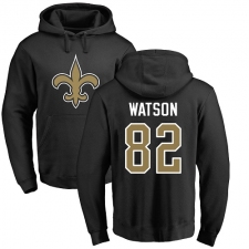 NFL Nike New Orleans Saints #82 Benjamin Watson Black Name & Number Logo Pullover Hoodie