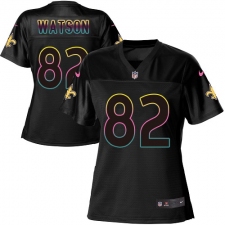 Women's Nike New Orleans Saints #82 Benjamin Watson Game Black Fashion NFL Jersey