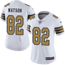 Women's Nike New Orleans Saints #82 Benjamin Watson Limited White Rush Vapor Untouchable NFL Jersey