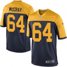 Men's Nike Green Bay Packers #64 Justin McCray Game Navy Blue Alternate NFL Jersey