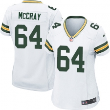 Women's Nike Green Bay Packers #64 Justin McCray Game White NFL Jersey