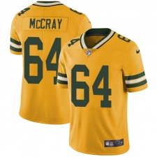 Youth Nike Green Bay Packers #64 Justin McCray Limited Gold Rush Vapor Untouchable NFL Jersey