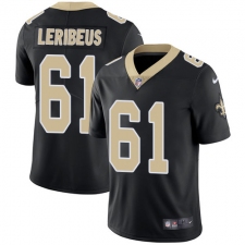 Men's Nike New Orleans Saints #61 Josh LeRibeus Black Team Color Vapor Untouchable Limited Player NFL Jerse