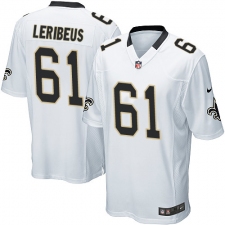 Men's Nike New Orleans Saints #61 Josh LeRibeus Game White NFL Jersey