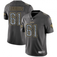 Men's Nike New Orleans Saints #61 Josh LeRibeus Gray Static Vapor Untouchable Limited NFL Jersey