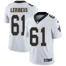 Men's Nike New Orleans Saints #61 Josh LeRibeus White Vapor Untouchable Limited Player NFL Jerse