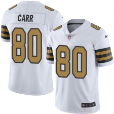 Youth Nike New Orleans Saints #80 Austin Carr Limited White Rush Vapor Untouchable NFL Jersey