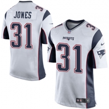 Men's Nike New England Patriots #31 Jonathan Jones Game White NFL Jersey