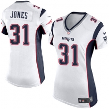 Women's Nike New England Patriots #31 Jonathan Jones Game White NFL Jersey