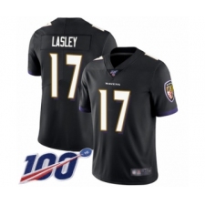 Men's Baltimore Ravens #17 Jordan Lasley Black Alternate Vapor Untouchable Limited Player 100th Season Football Jersey