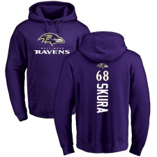 NFL Nike Baltimore Ravens #68 Matt Skura Purple Backer Pullover Hoodie