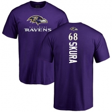 NFL Nike Baltimore Ravens #68 Matt Skura Purple Backer T-Shirt