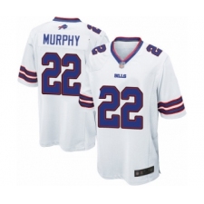 Men's Buffalo Bills #22 Marcus Murphy Game White Football Jersey