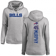 NFL Women's Nike Buffalo Bills #45 Marcus Murphy Ash Backer Pullover Hoodie