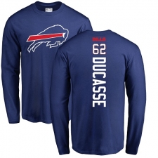 NFL Nike Buffalo Bills #62 Vladimir Ducasse Royal Blue Backer Long Sleeve T-Shirt