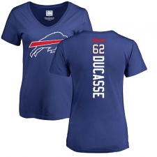 NFL Women's Nike Buffalo Bills #62 Vladimir Ducasse Royal Blue Backer T-Shirt