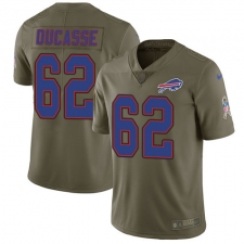 Youth Nike Buffalo Bills #62 Vladimir Ducasse Limited Olive 2017 Salute to Service NFL Jersey