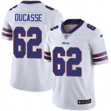 Youth Nike Buffalo Bills #62 Vladimir Ducasse White Vapor Untouchable Limited Player NFL Jersey