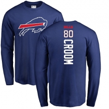 NFL Nike Buffalo Bills #80 Jason Croom Royal Blue Backer Long Sleeve T-Shirt