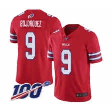 Men's Buffalo Bills #9 Corey Bojorquez Limited Red Rush Vapor Untouchable 100th Season Football Jersey