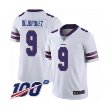 Men's Buffalo Bills #9 Corey Bojorquez White Vapor Untouchable Limited Player 100th Season Football Jersey